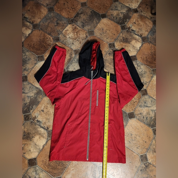 BCG Men's Red and Black Hooded Jacket Size M. - Picture 3 of 11